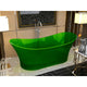 FT-AZ520-GR - ANZZI Azul 5.8 ft. Solid Surface Center Drain Freestanding Bathtub in Emerald Green