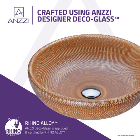 ANZZI Earthen Series Vessel Sink in Creamy Beige