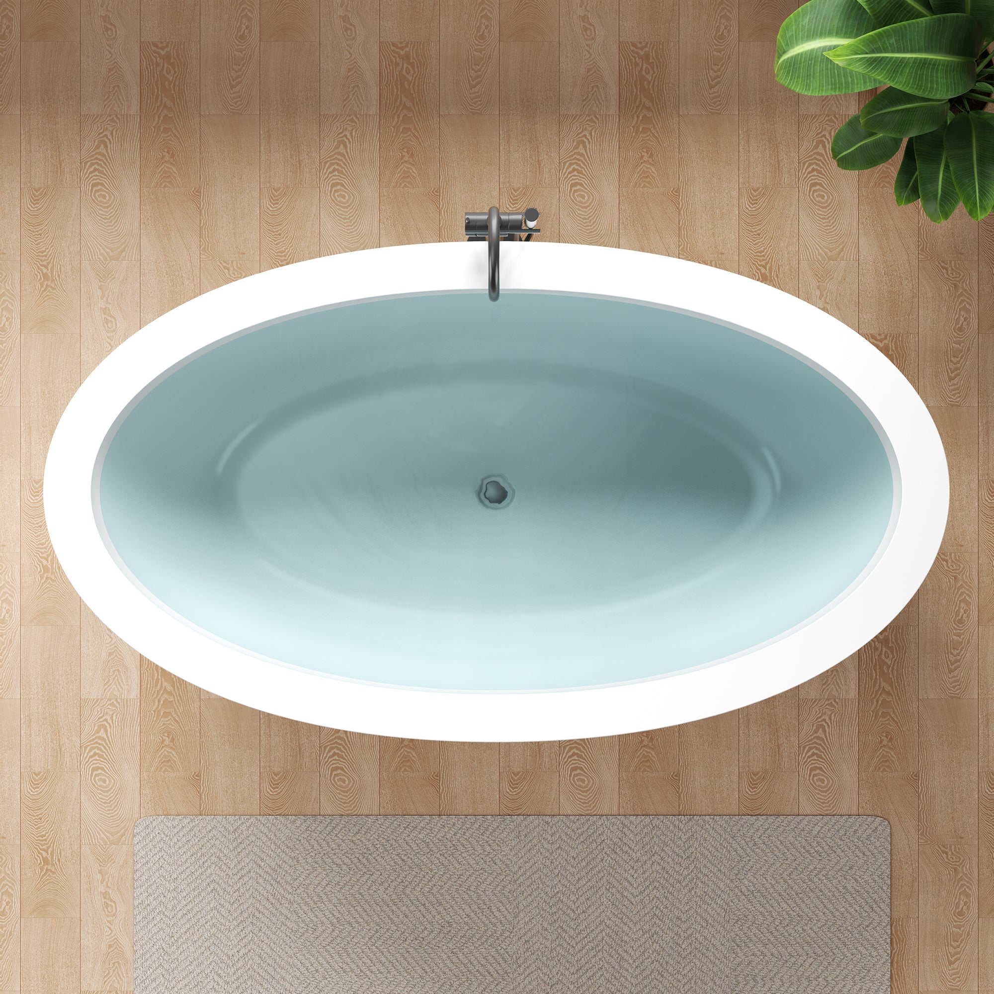 FT-AZ504 - ANZZI Lusso Series 76 in. x 41 in. Flat Bottom Solid