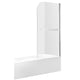 ANZZI 60 in. L x 32 in. W x 79 in. H Right Drain White Rectangular Tub with Frameless Tub Door in Polished Chrome Finish