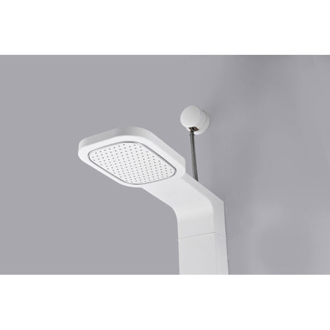 SP-AZ8103 - ANZZI Hacienda Series 44 in. Full Body Shower Panel System with Heavy Rain Shower and Spray Wand in White