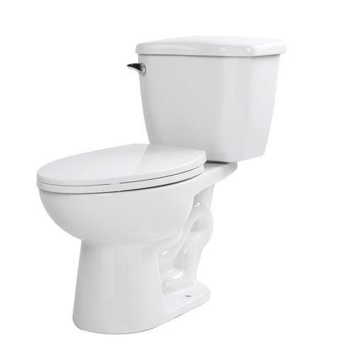 Talyah 71 in. Acrylic Soaking Bathtub with Kame 2-piece 1.28 GPF Single Flush Toilet