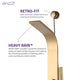 Cici Series 39 in. 2-Jetted Shower Tower with Heavy Rain Shower and Body Jets and Spray Wand in Gold