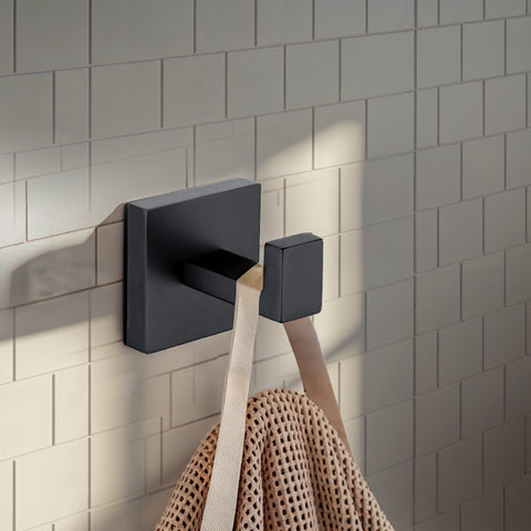 ANZZI 5-Piece Matte Black Bathroom Accessories Set