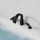 Nite Series Single-Handle Deck-Mount Roman Tub Faucet with Handheld Sprayer in Matte Black