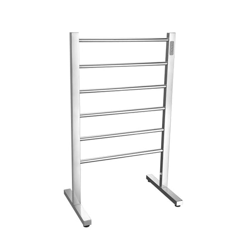 Kiln Series 6-Bar Stainless Steel Floor Mounted Electric Towel Warmer Rack in Brushed Nickel Kiln Series 6-Bar Stainless Steel Floor Mounted Electric Towel Warmer Rack in Brushed Nickel