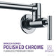 Braccia Series 24" Wall Mounted Pot Filler in Polished Chrome