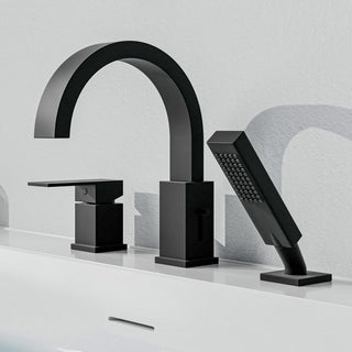 Nite Series Single-Handle Deck-Mount Roman Tub Faucet with Handheld Sprayer