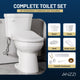 Garden 12 inch 2-pieces 1.28 GPF Siphon Elongated Ceramic Toilet in White Electric Bidet Seat with ADA height Included
