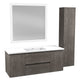 VT-MR4SCCT48-GY - 48 in. W x 20 in. H x 18 in. D Bath Vanity Set in Rich Gray with Vanity Top in White with White Basin and Mirror