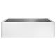 ANZZI Apollo Series Farmhouse Solid Surface 36 in. 0-Hole Single Bowl Kitchen Sink with Stainless Steel Interior in Matte White