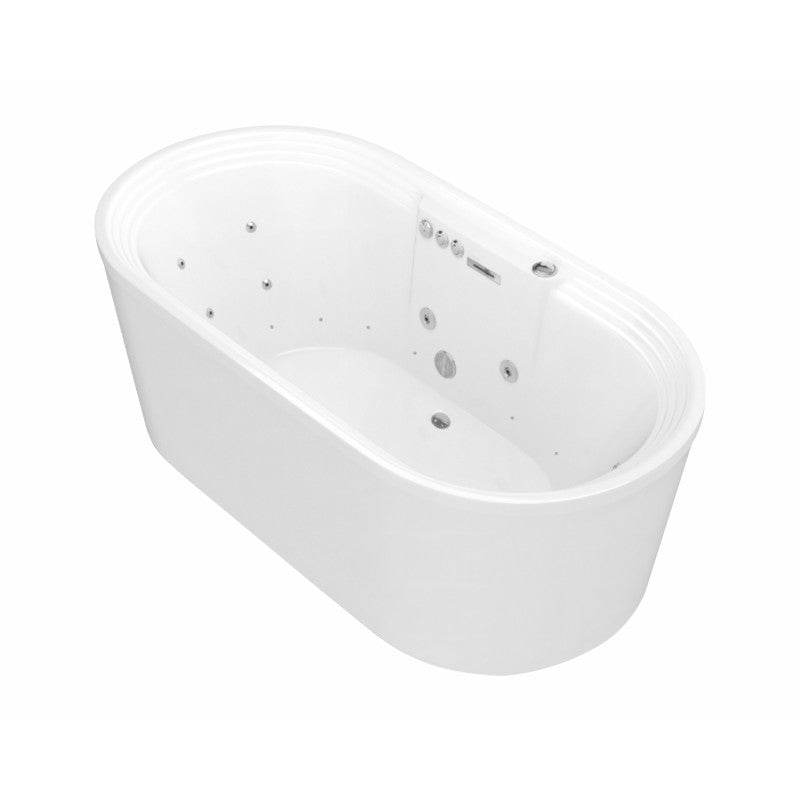 ANZZI Sofi 67 in. Center Drain Whirlpool and Air Bath Tub