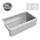 SK-021 - ANZZI Parthia Farmhouse Handmade Copper 36 in. 0-Hole Single Bowl Kitchen Sink in Hammered Nickel