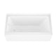 ANZZI 60 in. L x 32 in. W Left Drain Tub in White and 34 in. W x 58 in. H Frameless Hinged Tub Door in Brushed Nickel Finish