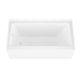 Anzzi 5 ft. Acrylic Rectangle Tub With 34 in. by 58 in. Frameless Hinged Tub Door