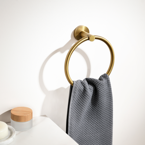 ANZZI 4-Piece Brushed Gold Bathroom Accessories Set