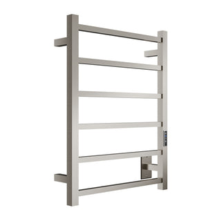 TW-AZ014BN - ANZZI Charles Series 6-Bar Wall Mounted Electric Bathroom Towel Warmer Rack in Brushed Nickel Finish Stainless Steel