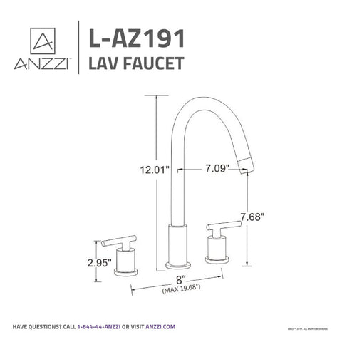 ANZZI Spartan 8 in. Widespread 2-Handle Bathroom Faucet