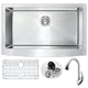 KAZ3620-031 - ANZZI Elysian Farmhouse 36 in. Kitchen Sink with Accent Faucet in Polished Chrome