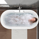Sofi 67 in. x 34 in. Acrylic Freestanding Whirlpool and Air Combination Heated Bathtub w/Drain and Overflow in White