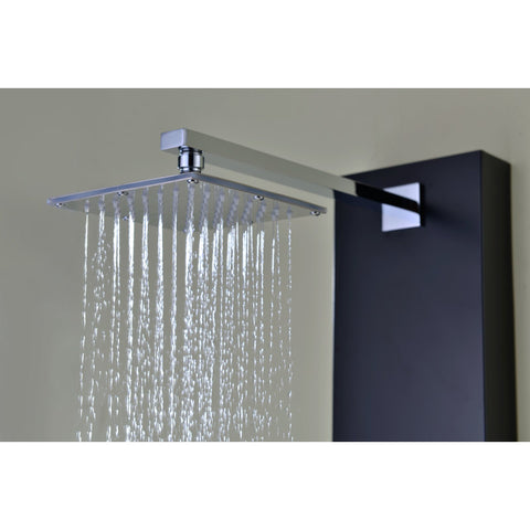 ANZZI Ronin 52 in. 2-Jetted Full Body Shower Panel with Heavy Rain Shower and Spray Wand in Black
