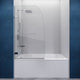 34 in. by 56 in. Frameless Hinged Tub Door in Chrome