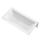 ANZZI 60 in. L x 32 in. W x 79 in. H Right Drain White Rectangular Tub with Frameless Hinged Tub Door in Brushed Nickel Finish