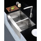 Elysian Farmhouse Stainless Steel 33 in. 0-Hole 60/40 Double Bowl Kitchen Sink