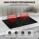 Aurora Series 14 in. 2 Elements Glass Top Induction Cooktop in Black with 1800W, Auto-Off, and Child Safety Lock