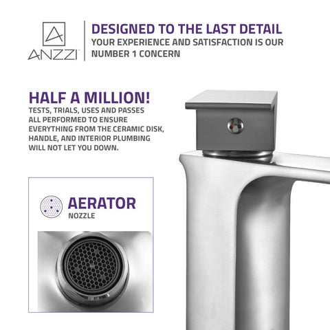 ANZZI Promenade Single Hole Single Handle Bathroom Faucet