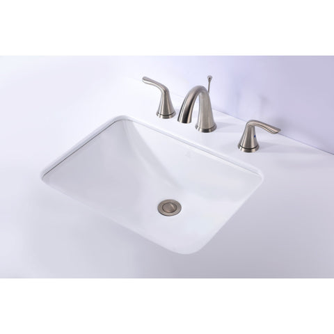 ANZZI Dahlia Series 20.5 in. Ceramic Undermount Sink Basin in White