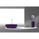ANZZI Opal 5.6 ft. Solid Surface Center Drain Freestanding Bathtub in Evening Violet