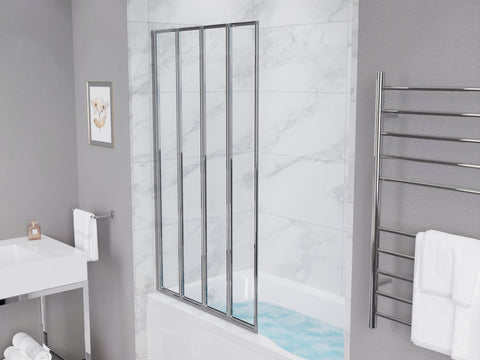 ANZZI 56-in. x 33-in. Accordion-Style Bathtub Shower Door