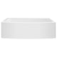 ANZZI Mesa Series Farmhouse Solid Surface 33 in. 0-Hole Single Bowl Kitchen Sink with 1 Strainer in Matte White