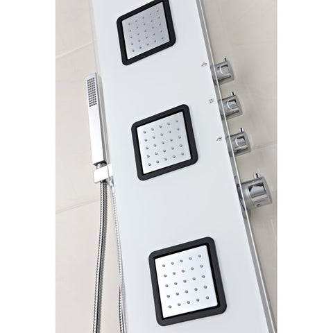Leopard 60 in. 3-Jetted Full Body Shower Panel with Heavy Rain Shower and Spray Wand