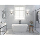 FT-AZ501 - ANZZI Cenere 4.9 ft. Man-Made Stone Center Drain Freestanding Bathtub in Matte White