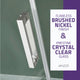 48 in. x 76 in. Frameless Sliding Shower Door with Handle in Brushed Nickel