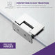 ANZZI Passion Series 24 in. by 72 in. Frameless Hinged shower door with Handle