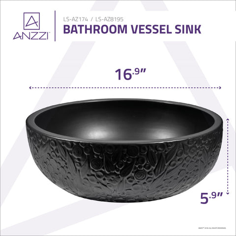 ANZZI Tara Series Deco-Glass Vessel Sink