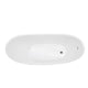 ANZZI Stratus 5.6 ft. Acrylic Reversible Drain Freestanding Bathtub in Glossy White