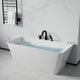 Nite Series Single-Handle Deck-Mount Roman Tub Faucet with Handheld Sprayer in Matte Black