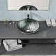 Amalfi Round Glass Vessel Bathroom Sink with Stellar Grey Finish