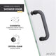 ANZZI Passion Series 24 in. by 72 in. Frameless Hinged shower door with Handle