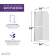 60 in. L x 30 in. W x 79 in. H Left Drain White Rectangular Tub with Frameless Tub Door in Brushed Nickel Finish