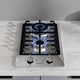 12 in. 2-Burner Recessed Gas Cooktop in Stainless Steel with Power Burners 5800-15000 BTU/h and NG/LP Convertible