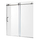 ANZZI 60 in. L x 30 in. W x 83 in. H Right Drain White Rectangular Tub with Frameless Sliding Tub Door in Polished Chrome