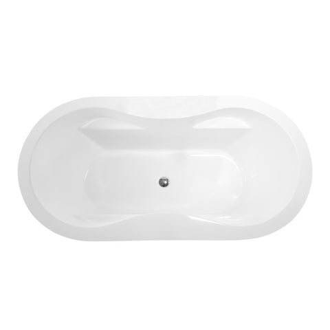 ANZZI ANZZI Bawris Series 5.42 ft. Freestanding Bathtub in White