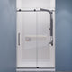 Leon Series 48 in. by 76 in. Frameless Sliding Shower Door with Handle
