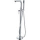 FS-AZ0026CH - ANZZI Sens Series 2-Handle Freestanding Claw Foot Tub Faucet with Hand Shower in Polished Chrome