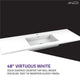 VY-CT4818 - ANZZI Conques 48 in W x 20 in H x 18 in D Cultured Marble Vanity Top in White with White Basin